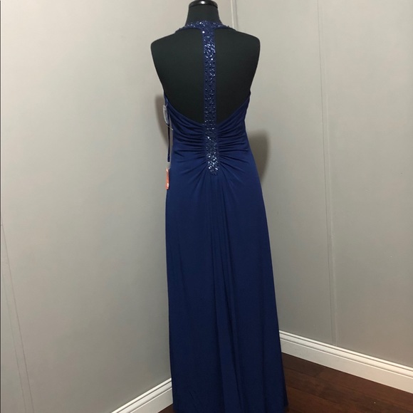 Alex evenings formal dress navy blue NWT size 10 - Picture 6 of 7